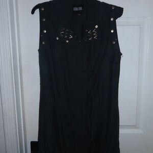 Vena Cava Dark Green Dress with Silver Studs